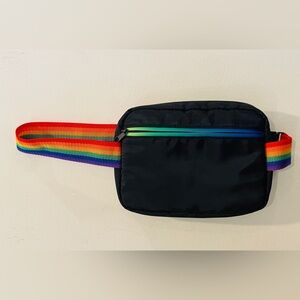 Fanny Pack or Crossbody Bag Rainbow Straps and Zippers
